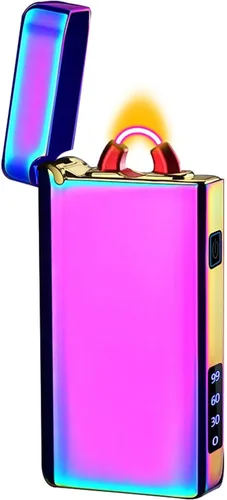 Vista 8 de Encendedor electrónico a prueba de viento con carga USB, ideal para velas, campamento y actividades al aire libre, encendedor de plasma fresco