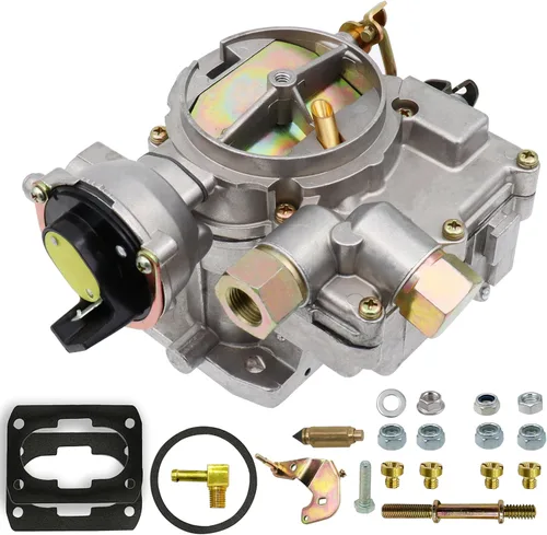 Vista 9 de Carburador marino para Mercruiser 3.0L 2.5L 2 barriles Carburador 4 CYL Mercarb Carb con chorros de enlace largo y juntas estrangulador eléctrico
