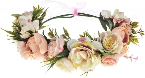 Vista 2 de Vividsun - Corona de flores de hojas verdes ,Corona de eucaliptos para bodas, maternidad y accesorios fotográficos.