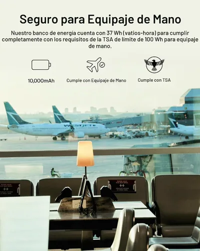 Vista 2 de Belkin Banco de Energía Cargador Portátil para iPhone/Android - 10,000mAh, Paquete de Batería de 23W para Teléfono con Cables USB-C y Lightning