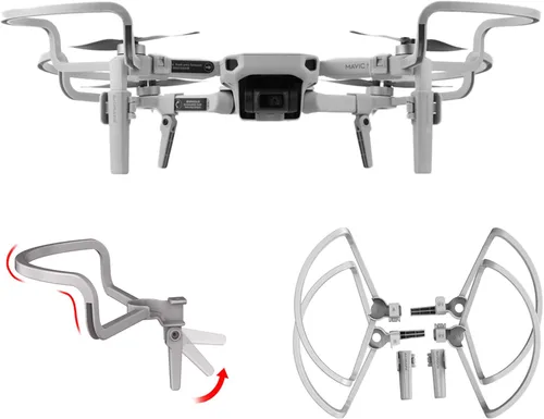 Vista 9 de O'woda Tren de aterrizaje plegable para DJI Mini 2 SE/Mini 2/Mini 4K/Mavic Mini/SE Drone Peso ligero de liberación rápida extendida Aumentar