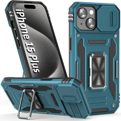 Vista 24 de Funda para iPhone 15 Pro, color verde alpino