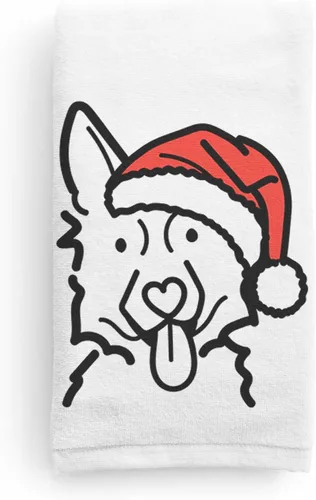 Vista 17 de Inkopious Santa Hat Airedale Terrier - Toalla de mano decorativa - Decoración navideña para el hogar
