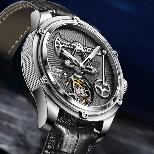 Vista 2 de Relojes automáticos para hombre, diseño propio y modificado 8215, movimiento de pozo de petróleo, diseño de excavación de pozos de petróleo, 164.0