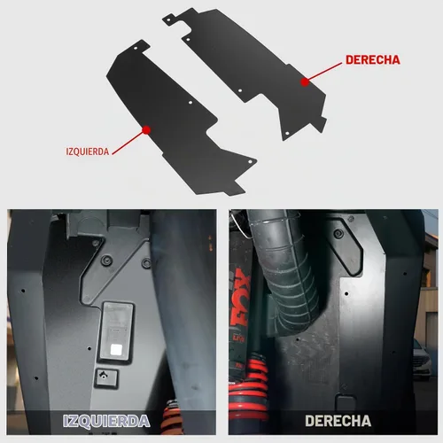Vista 3 de A & UTV PRO Kit de aletas de barro y bloqueo de pozo de rueda trasera para Polaris RZR PRO XP y XP 4 2020 a 2024 – Extensor de salpicaduras