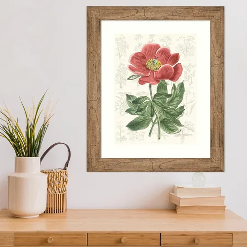 Vista 5 de Amanti Art Vision Studio - Lienzo decorativo para pared, 24 x 20 pulgadas, diseño de jardín de flores de peonía, arte de pared de flores, decoración