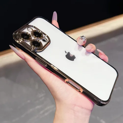 Vista 16 de FABSPARK Funda para iPhone 16, transparente anti-amarilleo, negro
