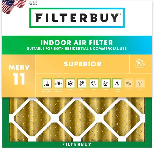 Vista 17 de Filterbuy Filtro de aire 8x14x1 pulgadas MERV 11 Defensa Superior contra Mascotas y Alergias (Paquete de 1), Filtros de Repuesto Electrostáticos