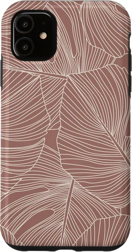 Vista 8 de Modern Minimal Neutral Tropical Monstera Leaf (Terracotta) Case for iPhone 17