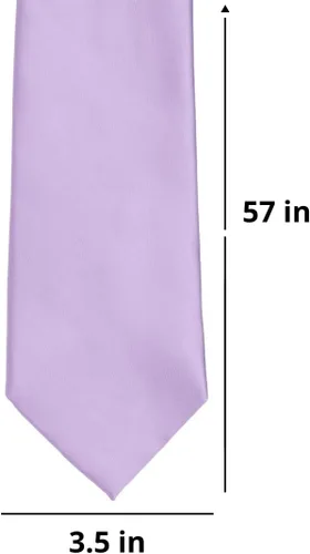 Vista 509 de tiemart Corbata de color sólido para hombre Longitud estándar