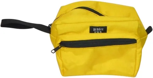Vista 5 de Neceser tiene bolsillo frontal, bolsa de afeitar, kit de viaje cosmético fabricado en Estados Unidos. Negro