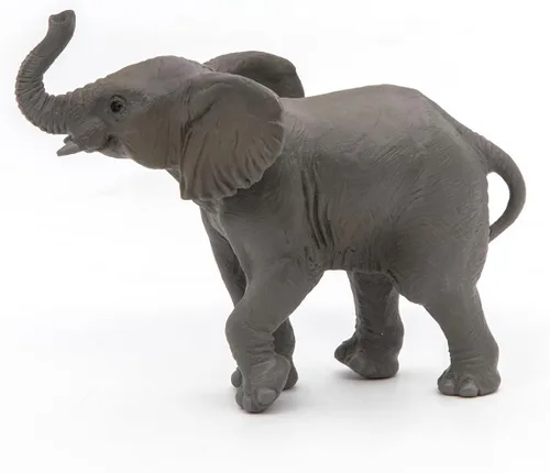 Vista 6 de Papo -Pintado a mano - Figura -Wild Animal Kingdom - Elefante joven -50225 -Coleccionable - para niños - Adecuado para niños y niñas- a partir de 3