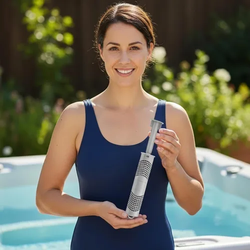 Vista 7 de Cartucho de iones de plata mineral para bañera de hidromasaje para cuidado tradicional de spas – Tecnología controlada de liberación de Ag+ 1.05%