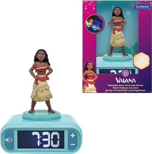 Vista 24 de LEXiBOOK, Vengadores de Marvel, Reloj despertador con luz nocturna de Los Vengadores, Sonidos y melodías, Pantalla LCD retroiluminada, Luminoso