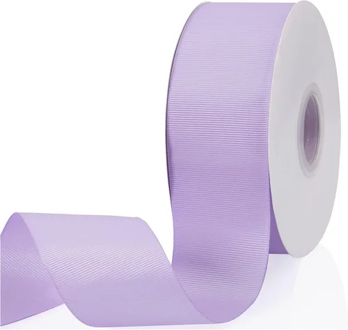 Vista 86 de Cinta de grogrén de doble cara de color liso azul bebé de 1-1/2 pulgadas x 50 yardas para envolver regalos, bodas, fiestas, manualidades, lazos