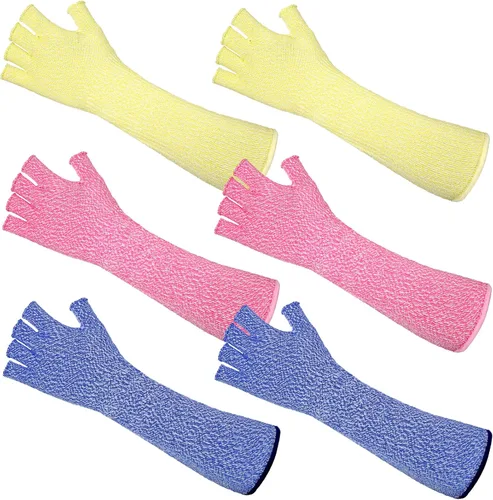 Vista 10 de JenPen 3 Pairs Arm Sleeves Cut Resistant Level 5 Forearm Guards for Thin Skin and Bruising, Burn Protection Sleeves for Arms, Elderly Sensitive