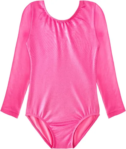 Vista 113 de HOZIY - Leotardos de manga larga para niñas, de gimnasia, para niños pequeños, trajes florales de unicornio, galaxia, arco iris, patrón de rayas