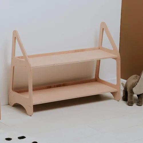 Vista 6 de Estante abierto de madera para niños, muebles Montessori, almacenamiento de juguetes, sala de juegos, guardería, regalo, decoración de habitación