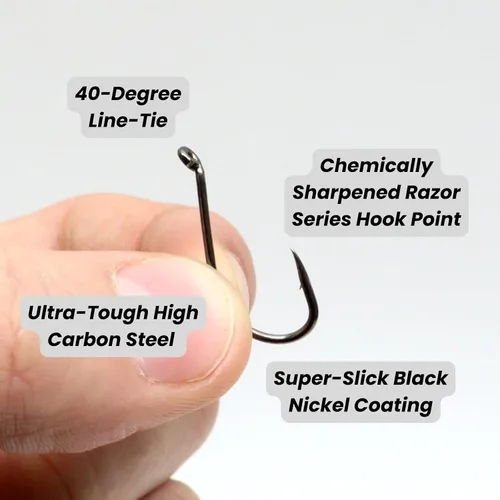 Vista 2 de Harmony Fishing - Razor Series Dropshot - Anzuelos de pesca (selecciona tamaño y cantidad)
