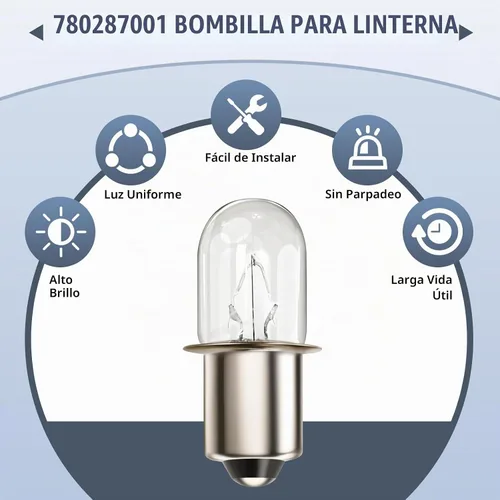 Vista 5 de Podoy 780287001 Bombillas de linterna de repuesto S6 forma P13.5S base, 2