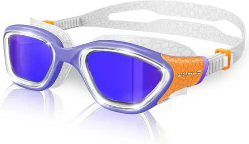 Vista 18 de Whale Gafas de natación polarizadas antiniebla, unisex, 100% protección UV, gafas antivaho de alta definición, visión de gran angular