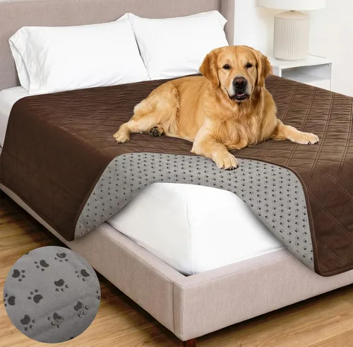 Vista 43 de GORILLA GRIP® Manta impermeable para perro, funda de sofá a prueba de fugas para perros, parte trasera de agarre de silicona, protege el sofá