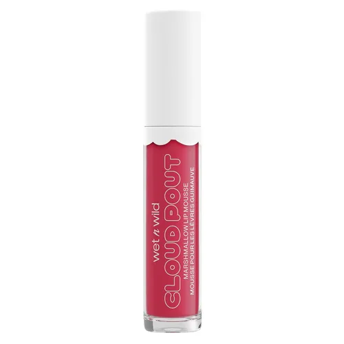 Vista 10 de wet n wild Liquid Lipstick Cloud Pout Marshmallow, Light Pink Cloud Chaser Mousse de crema labial mate Aceite de argán Vitamina E