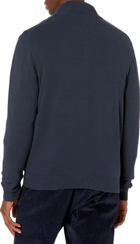 Vista 2 de Tienda Essentials - Suéter de algodón con cremallera completa para hombre