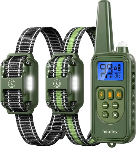 Vista 11 de Collar electrónico para perro con control remoto, collar de entrenamiento de perro impermeable de 2600 pies para perros pequeños, medianos