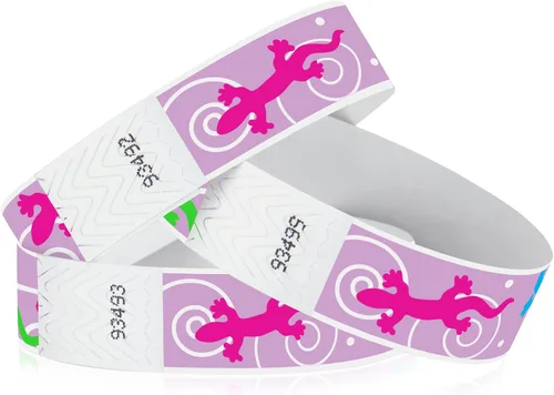 Vista 9 de 500 Wristco Blue Penguins - Pulseras Tyvek de 3/4 pulgadas - Pulseras de papel para eventos