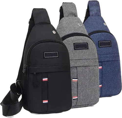 Vista 2 de Bolso bandolera atlético de moda, bolso versátil para el pecho para hombres y mujeres, mochila de hombro perfecta para gimnasio y viajes