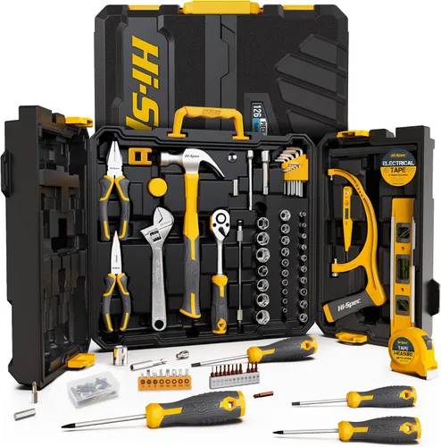 Vista 10 de Hi-Spec Juego completo de herramientas para el hogar de 49 piezas en una caja de herramientas portátil. Herramientas esenciales de reparación