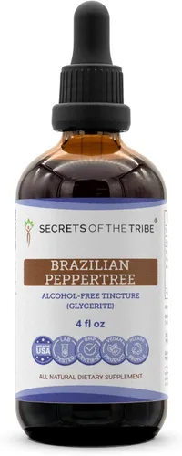 Vista 7 de Secrets of the Tribe Extracto libre de alcohol de tintura de pimienta brasileña, (Schinus terebinthifolius) Fruta seca (2 onzas líquidas)