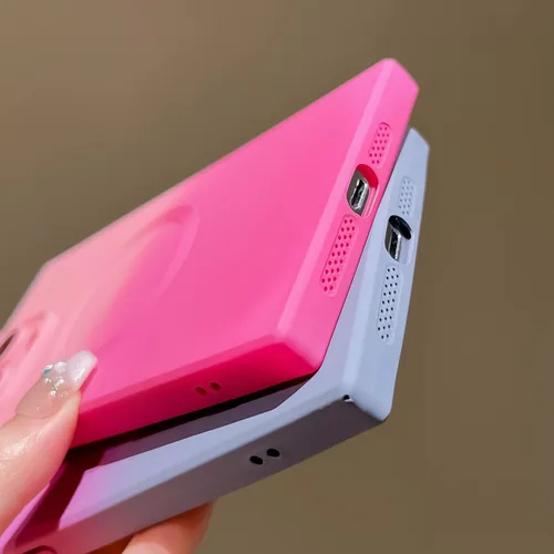 Vista 5 de Funda para iPhone 11, compatible con MagSafe, protector completo de lente de cámara, funda multicolor de lujo para mujeres y niñas, suave ajuste