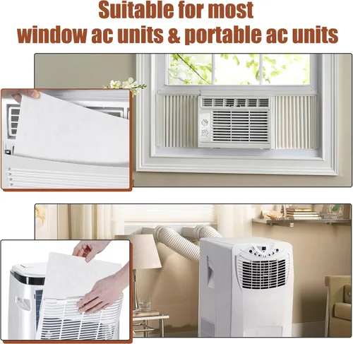 Vista 6 de BJADE'S Reemplazo del filtro de aire acondicionado de ventana, filtro de espuma cortado para adaptarse a unidades de aire acondicionado de ventana