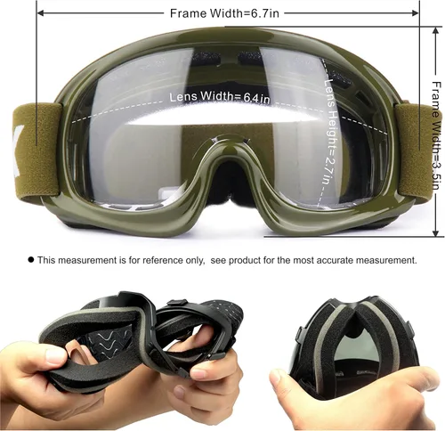 Vista 3 de GLX - Gafas modelo YH15 antiempañantes y resistentes a los impactos para motocross todo terreno y cuatrimoto, para niñas y niños; talle único