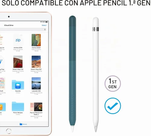 Vista 2 de Delidigi Funda de silicona para Apple Pencil de 1ª generación, cubierta de Verde profundo