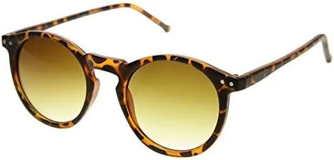 Vista 2 de zeroUV Retro Horned Rim P3 Keyhole Round Horn Rimmed Sunglasses