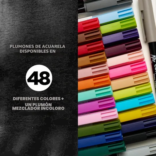 Vista 6 de Sakura XBR-6SA - Juego de 6 pinceles Koi para colorear, gris