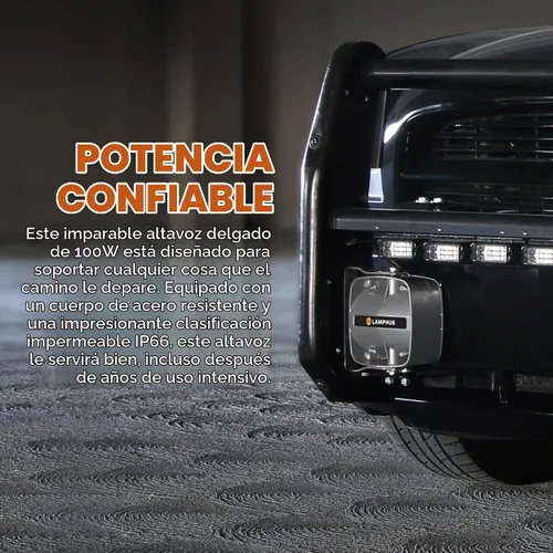 Vista 2 de SoundAlert - Altavoz compacto de sirena de 100 W [120-130 dB] [IP66 resistente al agua] [universalmente compatible] Altavoz de bocina de aire