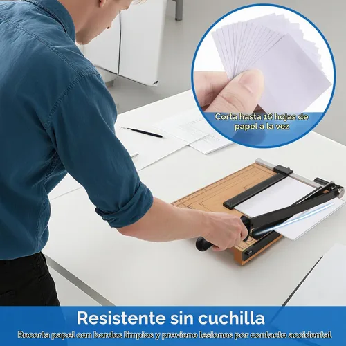 Vista 5 de MROCO - Cortador de papel de guillotina resistente y recortadora de papel, longitud de corte de 12 pulgadas