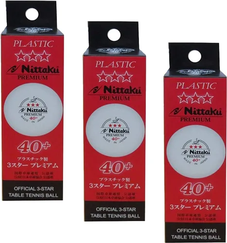 Vista 5 de NITTAKU 3-Star Premium 40+ - Pelotas de tenis de mesa