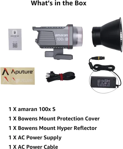 Vista 6 de Aputure Amaran 100x S Luz de Vídeo LED Bi-Color, Salida de 100W, Control de Aplicación Bluetooth, 9 Efectos de Iluminación Integrados, Fuente