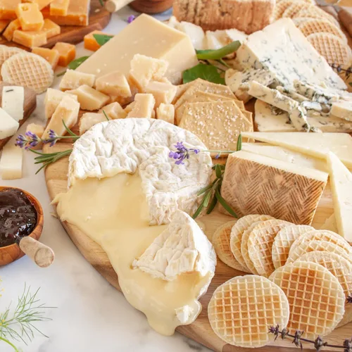 Vista 6 de igourmet 8.5 libras de tesoros de queso gourmet de lujo y aperitivos en caja de regalo, relleno de quesos gourmet, trufas y otras especialidades