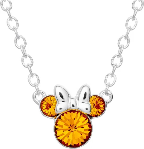 Vista 12 de Disney Minnie Mouse Birthstone Necklace for Women Official License Rosa de abril - Cristal transparente