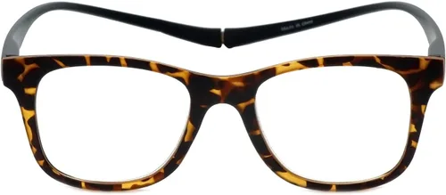 Vista 2 de Magz Chelsea - Gafas de lectura clásicas Tortoise Havana Gold para hombres y mujeres, para colgar en el cuello, magnéticas, con cierre de presión