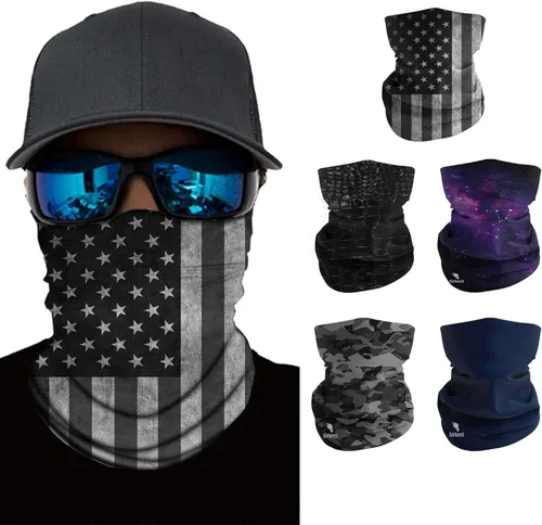 Vista 35 de Máscara facial para hombres y mujeres, protección solar UPF 30+, transpirable, bandana para motocicleta, senderismo, pesca