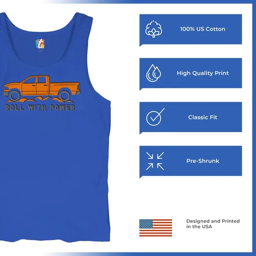 Vista 40 de Tee Hunt Camisetas gráficas y camisetas sin mangas para hombre Roll with Power Pickup Truck