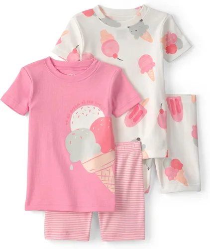 Vista 27 de Carter's Conjunto de pijama de algodón ajustado de 4 piezas para niña Pollo Country Green