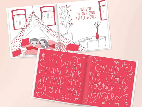 Vista 7 de Libro personalizado para novio, novia, cónyuge, pareja, aniversario Book of Us (tapa dura)